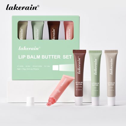 Lakerain新版夏日黄油润唇膏套装 滋润补水保湿润唇膏4支装