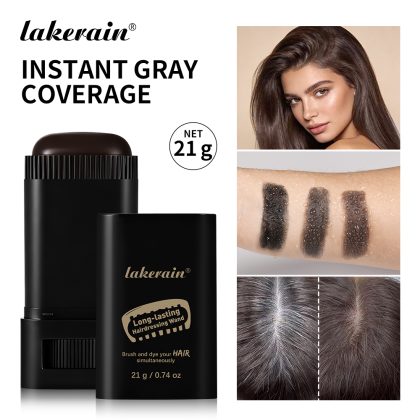 lakerain美发棒自带梳头一次性遮盖白发易上色遮白旋转美发棒