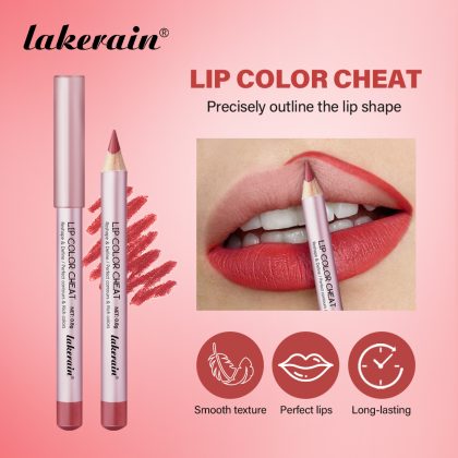 Lakerain迷你木杆唇线笔 持久哑光勾勒唇形口红唇线笔