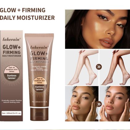 lakerain跨境自晒黑身体乳液 古铜色美黑助黑保湿乳液