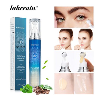 跨境lakerain滚珠眼霜精华 补水保湿dan化细纹黑眼圈眼霜