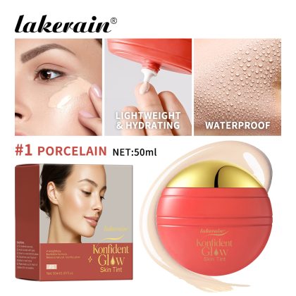 lakerain跨境热卖Konfident Glow Skin Tint保湿无油玻璃肌肤粉底液遮瑕