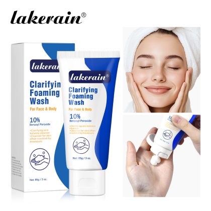 lakerain 跨境专供泡沫洁面乳 10%过氧化苯果酰祛痘泡沫洗面奶
