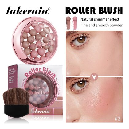 lakerain 跨境专供滚珠腮红ROLLER BLUSH球状腮红粉珠光腮红细腻提亮