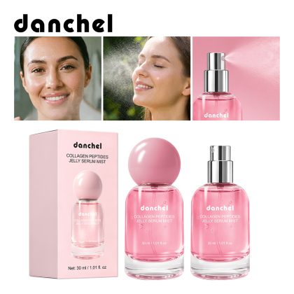 danchel跨境新品胶原蛋白肽果冻精华喷雾深层保湿淡化细纹水雾不粘腻