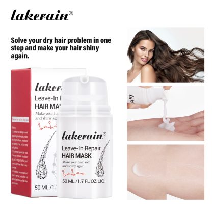 lakerain 免洗发膜修复干燥或受损的头发