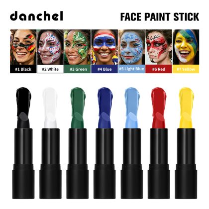 danchel跨境新品世界杯面部彩绘棒球迷脸装黑眼膏万圣节派对脸彩