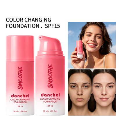 danchel跨境新品变色粉底液哑光 / 丝绒微光泽遮瑕轻防晒乳
