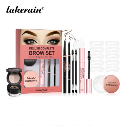lakerain豪华全套眉毛套装眉笔眉粉眉膏眉胶打造自然立体眉毛套装
