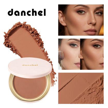 danchel 跨境专供哑光修容粉饼雾面妆效持妆稳定自然提亮粉质顺滑不卡粉