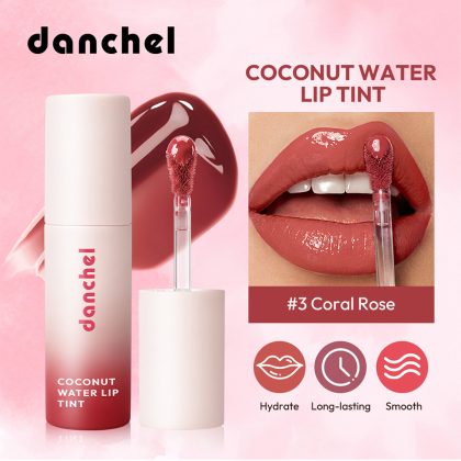 danchel跨境专供椰子水染唇液 长效保湿补水润唇不掉色唇釉
